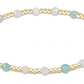 GEMSTONE GOLD SINCERITY PATTERN 3MM BEAD BRACELET - HOT MESS - She Chester