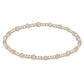 GEMSTONE GOLD SINCERITY PATTERN 3MM BEAD BRACELET - MOONSTONE - She Chester