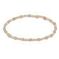 GEMSTONE GOLD SINCERITY PATTERN 3MM BEAD BRACELET - PINK OPAL - She Chester