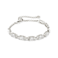 Genevieve Delicate Chain Bracelet Rhodium Metal - She Chester