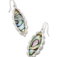 Genevieve Drop Earrings Rhodium Abalone Shell - She Chester