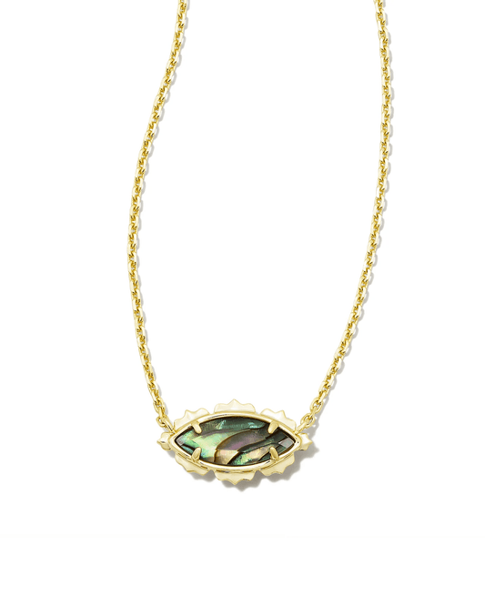 Genevieve Necklace Gold Abalone - She Chester
