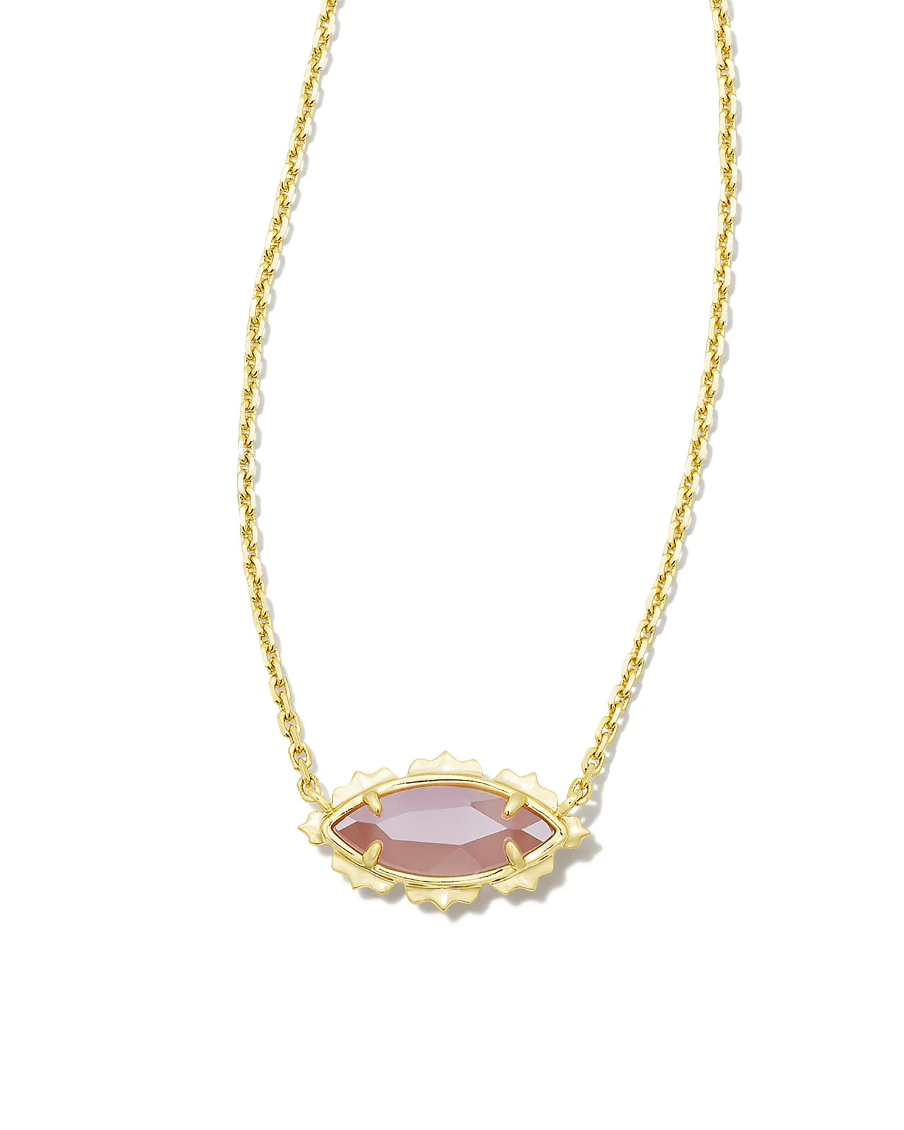 Genevieve Short Neck Gold Luster Pink Cat Eye - She Chester