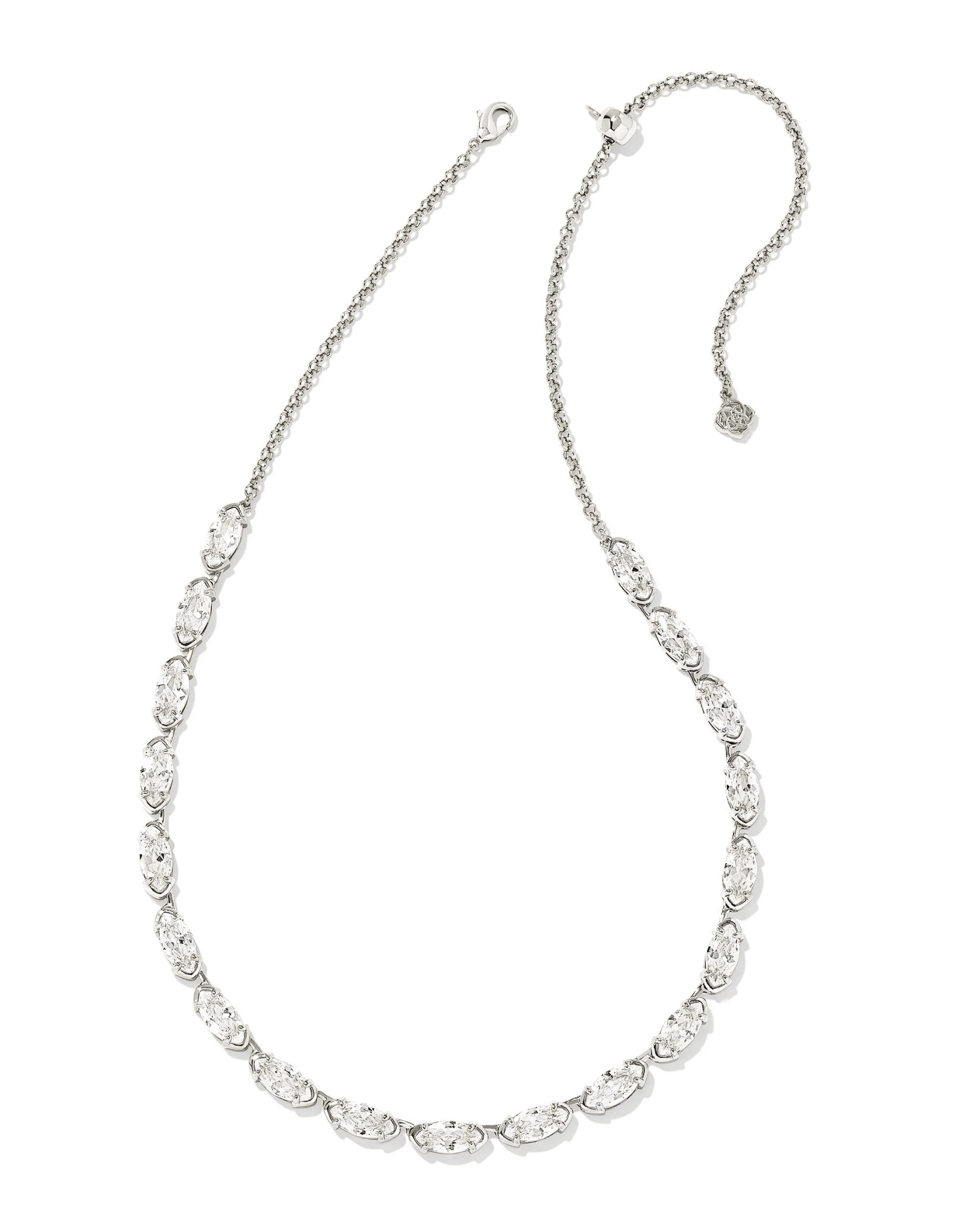 Genevieve Strand Necklace Rhodium Metal - She Chester