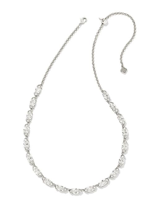 Genevieve Strand Necklace Rhodium Metal - She Chester
