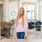 Georgina Pink Striped Zip Blouse - She Chester
