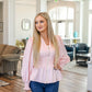 Georgina Pink Striped Zip Blouse - She Chester