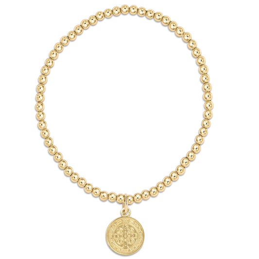 3mm Gold Beaded Blessed Disc