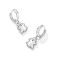 GHOST HUGGIE EARRINGS SILVER WHITE MOTHER OF PEARL - She Chester