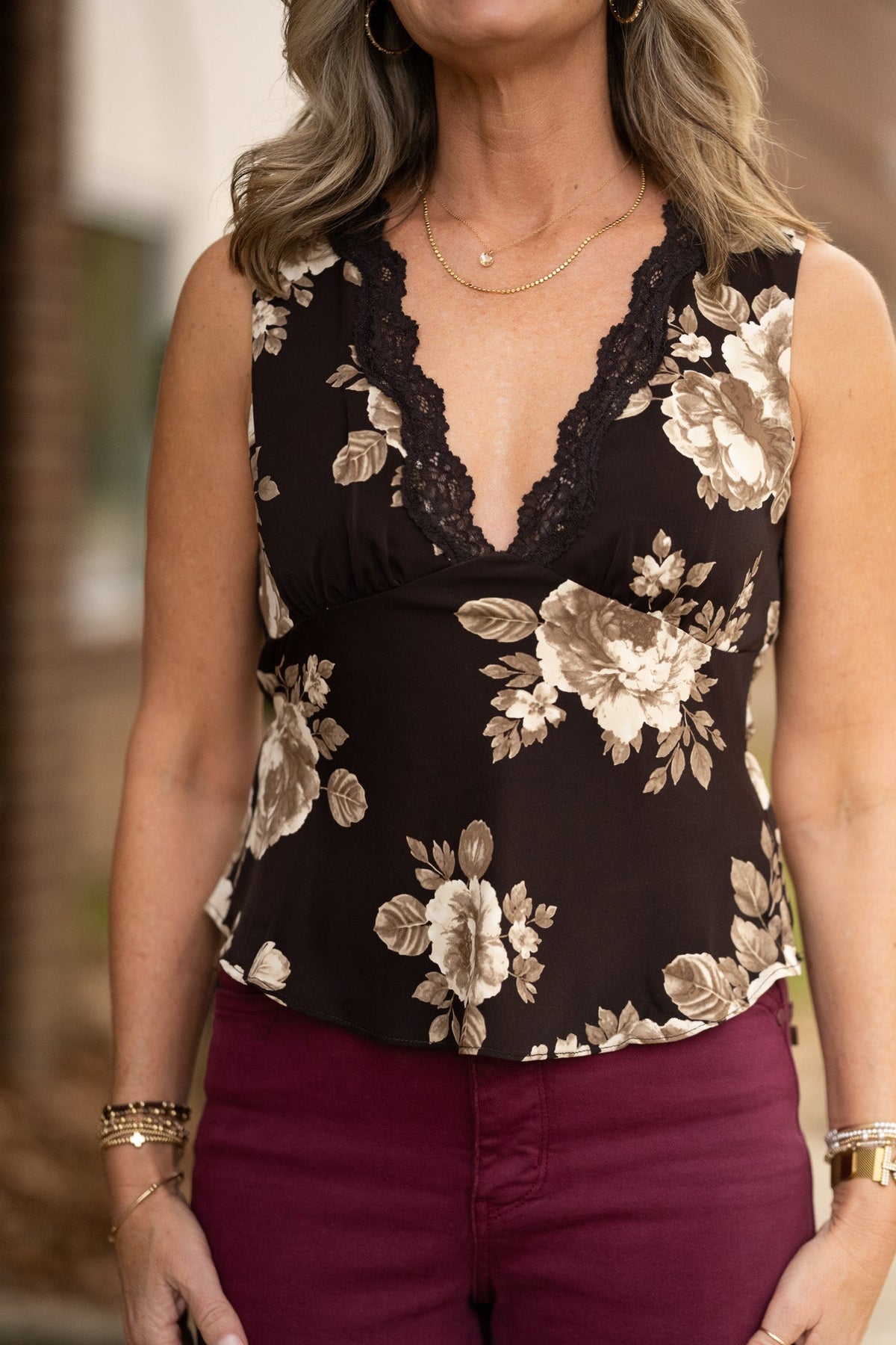 Gina Floral Lace Top - She Chester
