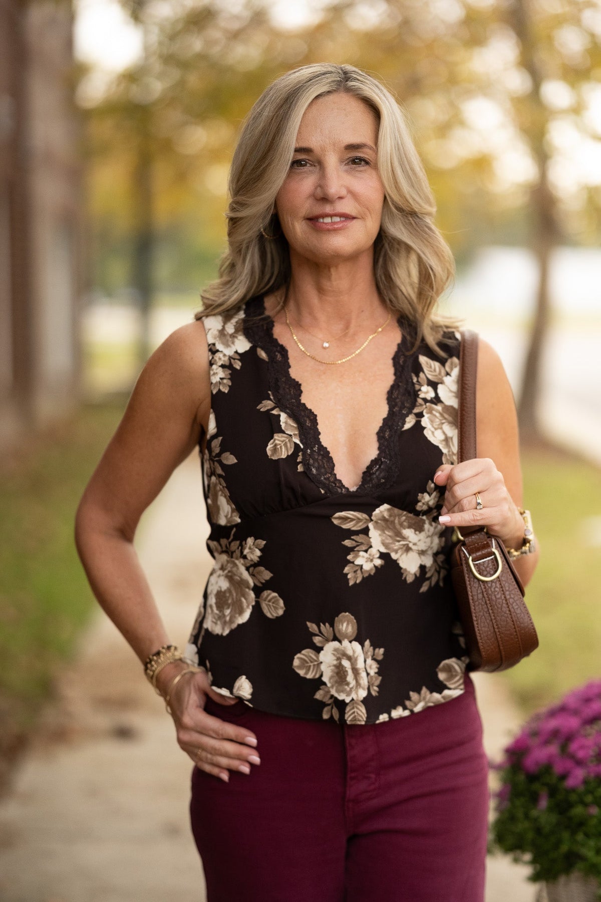 Gina Floral Lace Top - She Chester