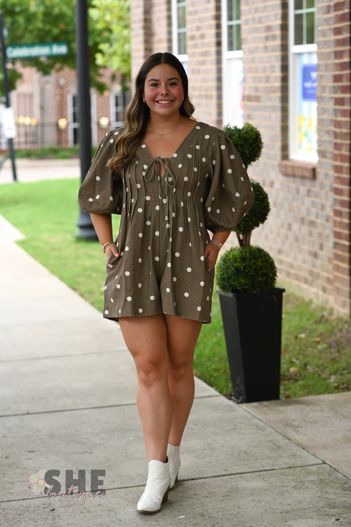 Ginger Polka Dot Romper - She Chester