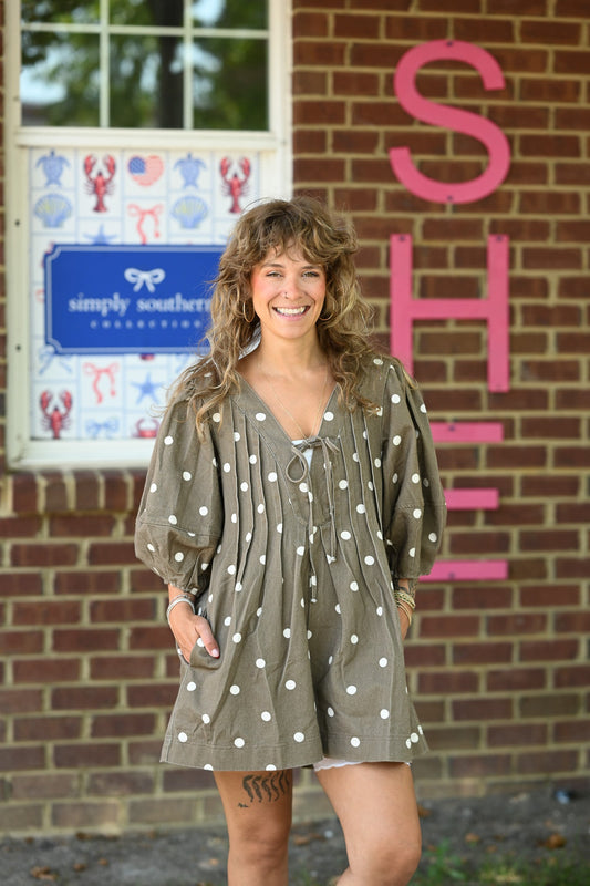 Ginger Polka Dot Romper - She Chester