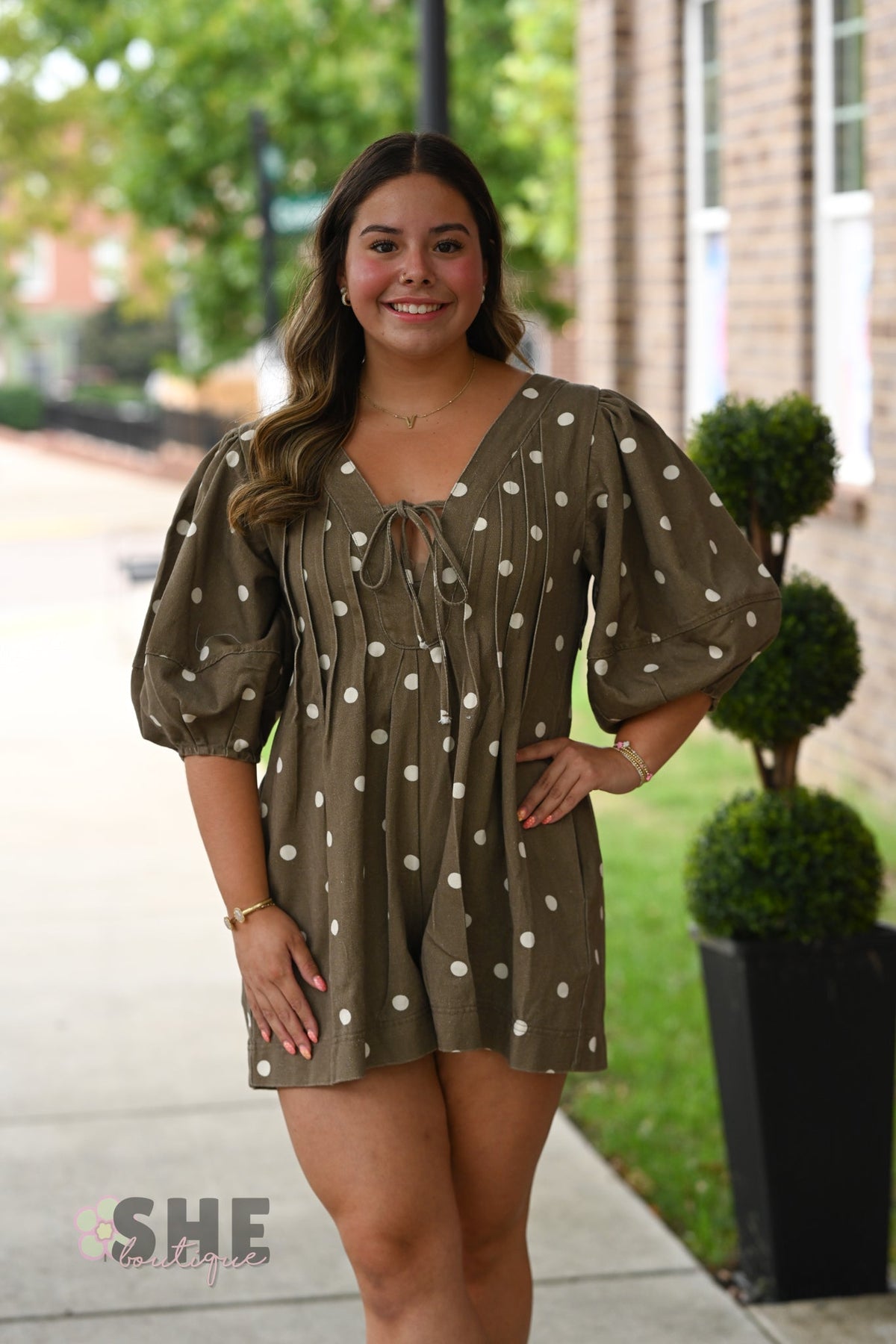 Ginger Polka Dot Romper - She Chester