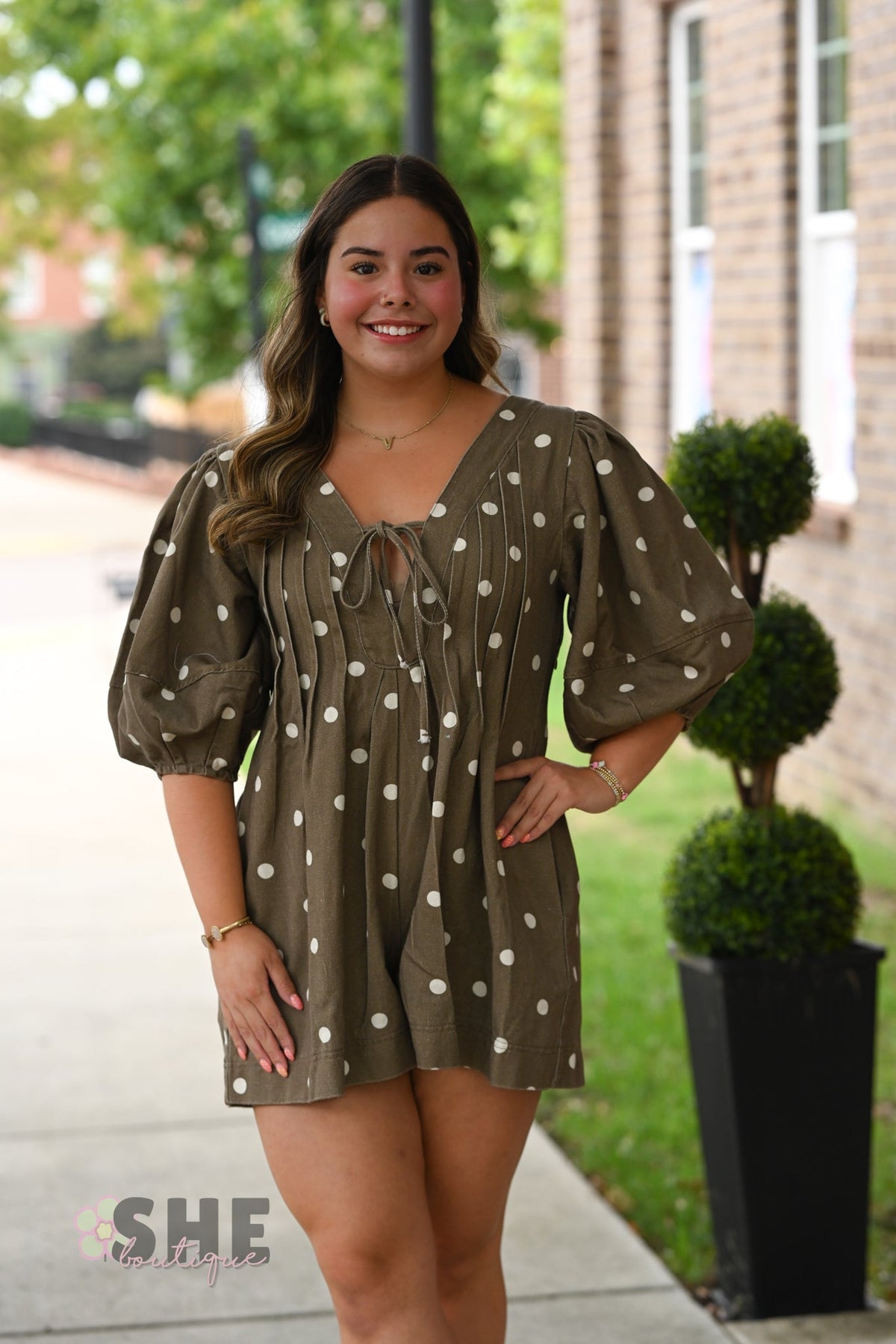 Ginger Polka Dot Romper - She Chester