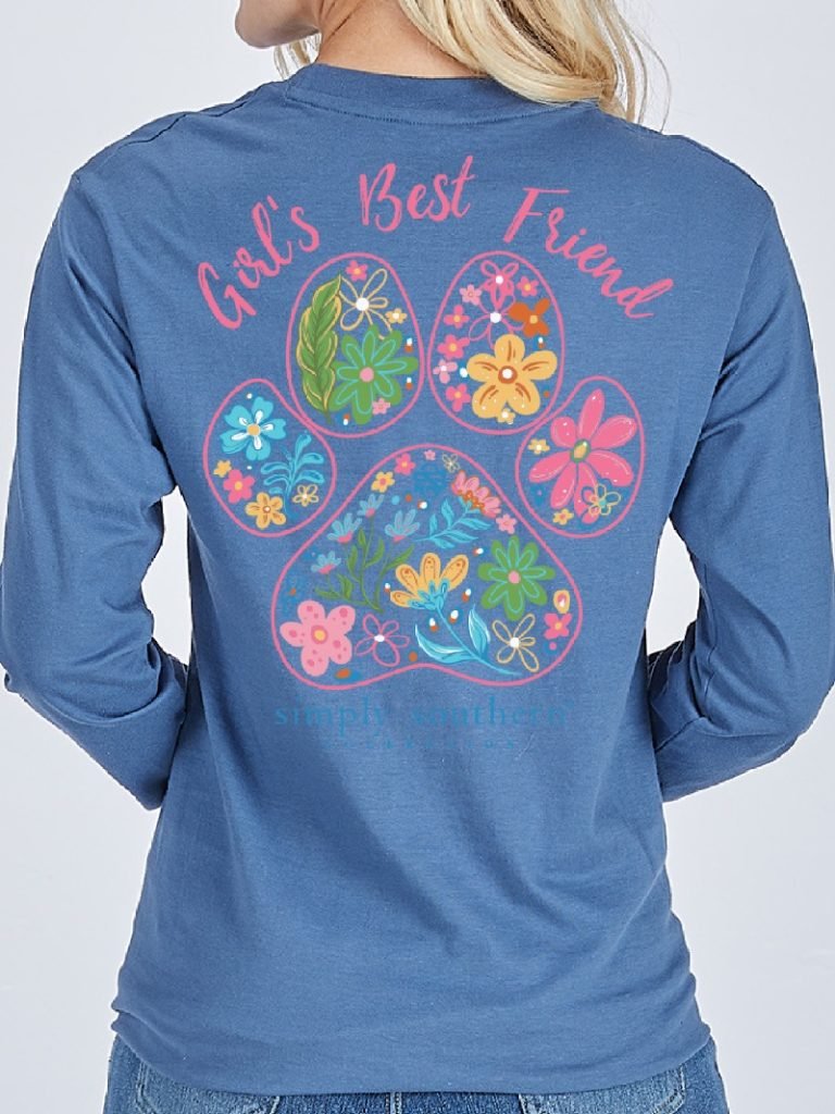 Girl's Best Friend Paw LS Tee - She Chester