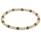 Gold Sincerity Pattern 4mm Bead Bracelet Pyrite