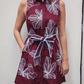 Gloria Embroidered Wine Dress - She Chester