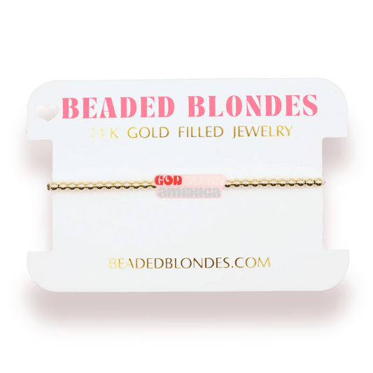 God Bless America Bracelet Standard Size - She Chester