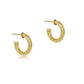 Gold 0.5 Textured Twist Hoop - She Chester