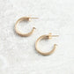 Gold 1.125 Textured Twist Hoop - She Chester