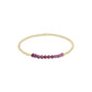 Gold Bliss 2mm Bead Bracelet - Ruby - She Chester