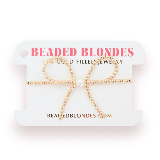 Gold Bow BB Bracelet Standard Size - She Chester