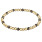 Gold Sincerity Pattern 4mm Bead Bracelet Pyrite - She Chester