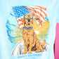 Golden Lab with Flag Mineral Wash Tee - She Chester