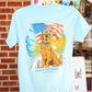 Golden Lab with Flag Mineral Wash Tee - She Chester