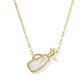 GOLF SHORT PENDANT NECKLACEGOLD IVORY MOTHER OF PEARL - She Chester