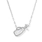GOLF SHORT PENDANT NECKLACESILVER IVORY MOTHER OF PEARL - She Chester