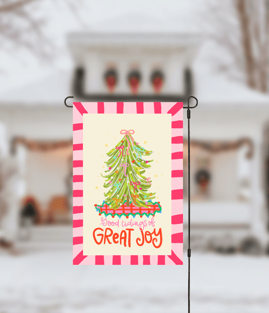 Good Tidings of Great Joy Garden Flag - She Chester