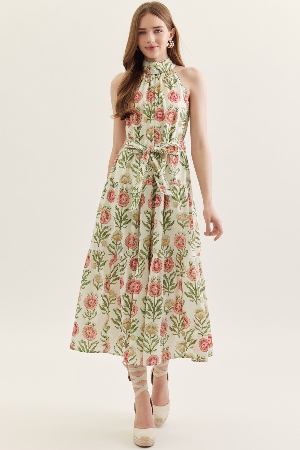 Grace High Neck Floral Maxi - She Chester