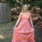 Grapefruit Flare Maxi Dress - She Chester
