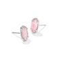 GRAYSON STONE STUD EARRINGS SILVER PINK IRIDESCENT MOTHER OF PEARL - She Chester