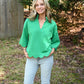 Green Break Through Scalloped Top - She Chester