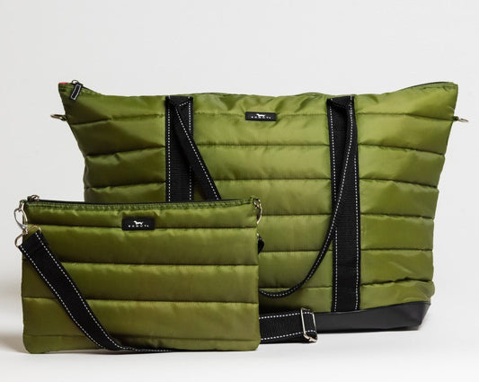 Green Puffer Triple Advisor 3 In 1 Travel Bag - She Chester