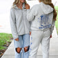 Grey Blue Bow Sweat Pants - She Chester