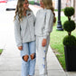 Grey Blue Bow Sweat Pants - She Chester
