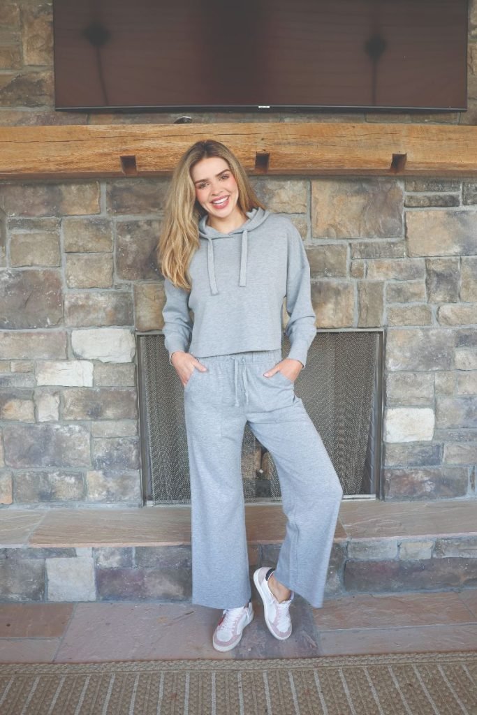 Grey Cropped Hoodie - She Chester