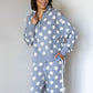 Grey & White Polka Dot Scallop Pull - She Chester