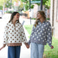 Grey & White Polka Dot Scallop Pull - She Chester