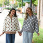 Grey & White Polka Dot Scallop Pull - She Chester