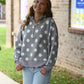Grey & White Polka Dot Scallop Pull - She Chester
