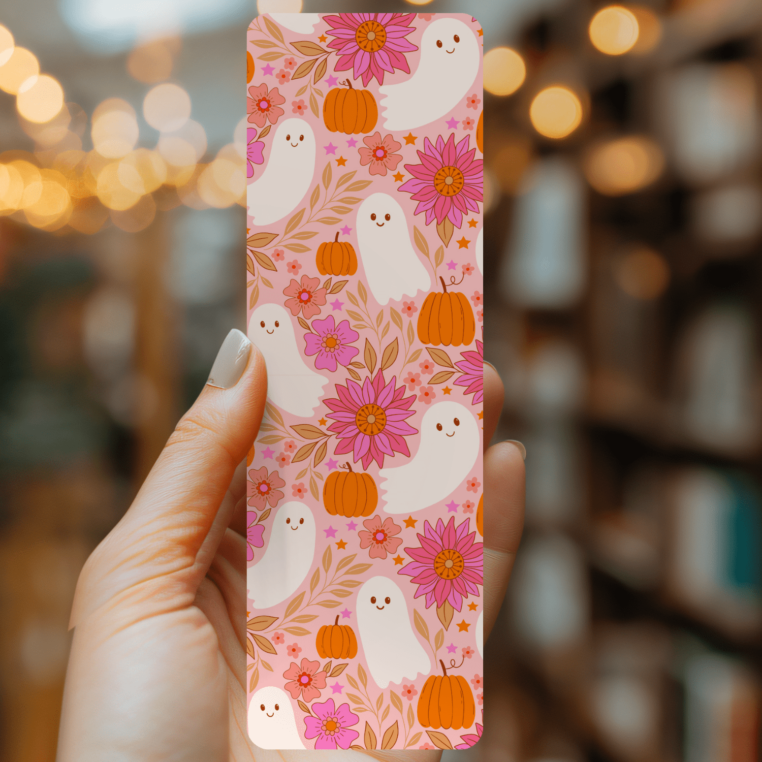 Groovy Ghosts Bookmark – Soft Matte Laminated    - She Chester