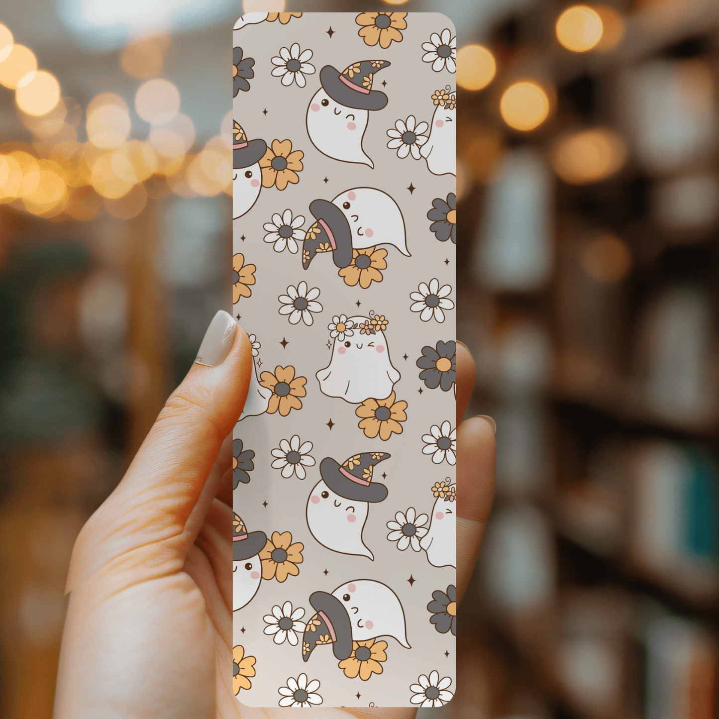 Groovy Witches Bookmark – Floral Ghosts, Soft Matte Finish - She Chester