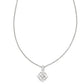 DIRA CRYSTAL SHORT PENDANT NECKLACESILVER WHITE CRYSTAL