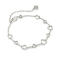 Haisley Heart Rhod White Crystal Bracelet - She Chester