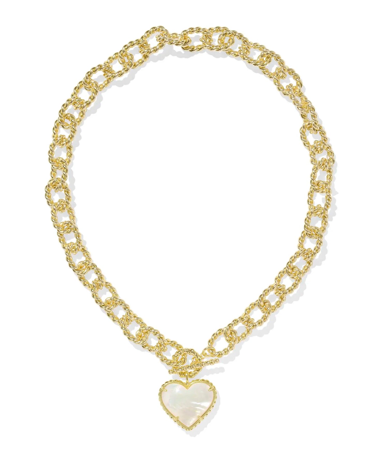 Haisley Heart Statement Necklace - Gold - She Chester